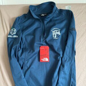 The North Face 1/4 zip‎ jacket blue Women's pullover Medium Golf sporty fleece